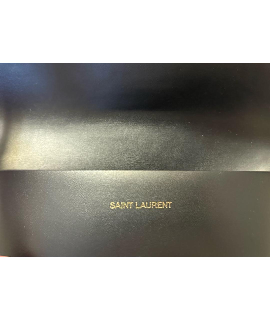 SAINT LAURENT Черные пластиковые солнцезащитные очки, фото 6
