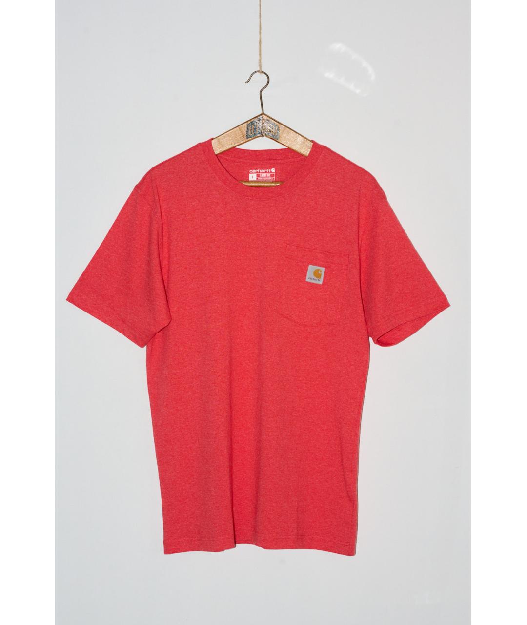CARHARTT Коралловая хлопко-полиэстеровая футболка, фото 7