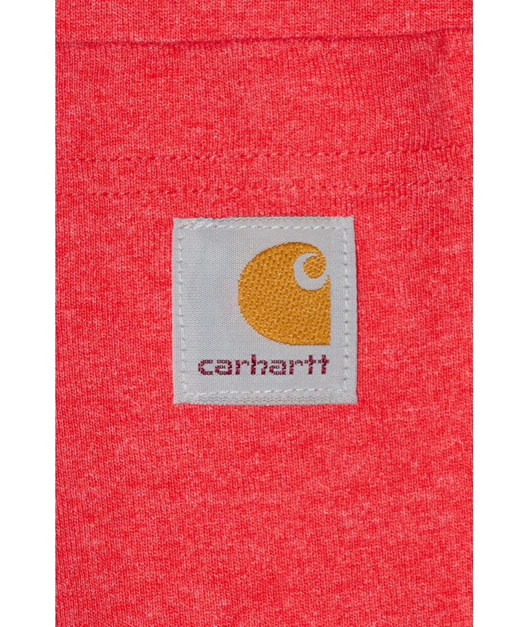 CARHARTT Коралловая хлопко-полиэстеровая футболка, фото 4