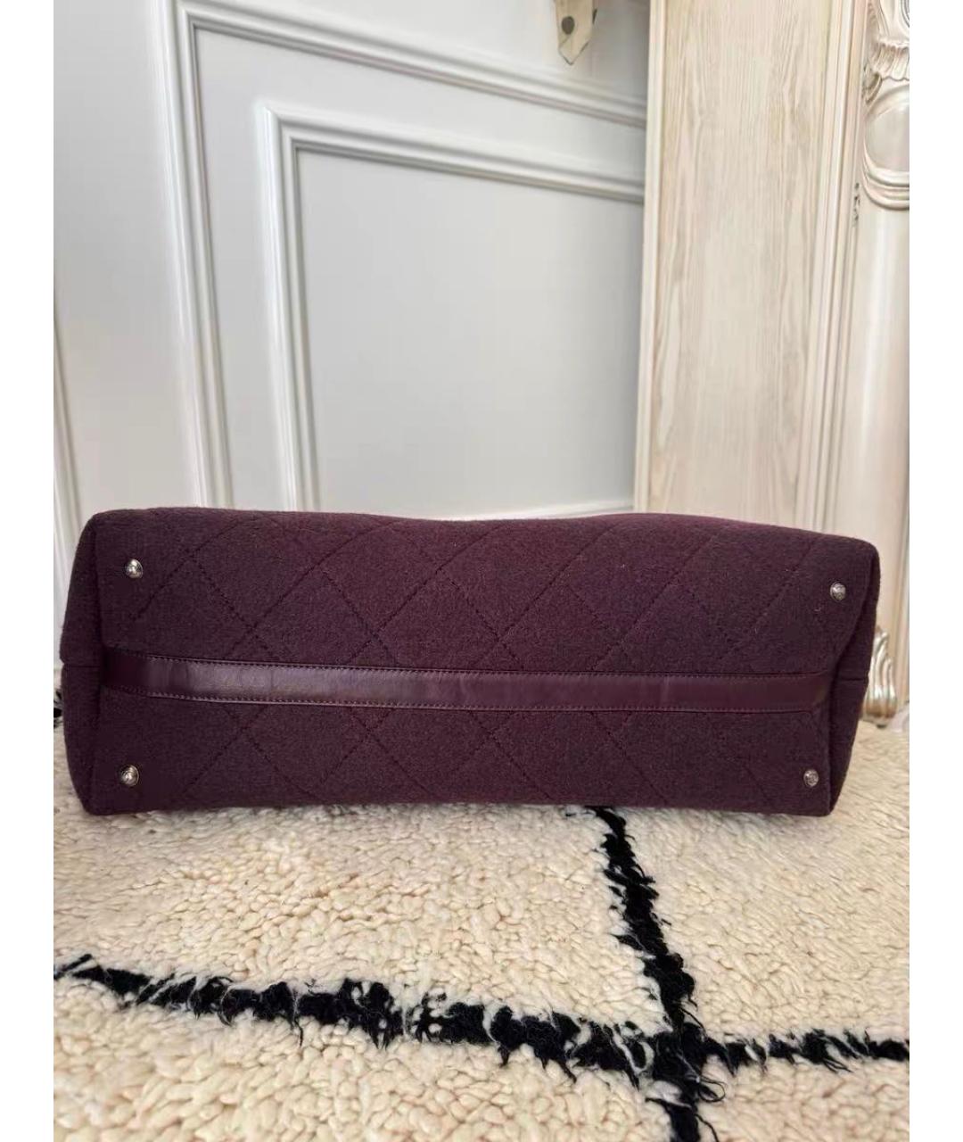 CHANEL Бордовая сумка тоут, фото 7