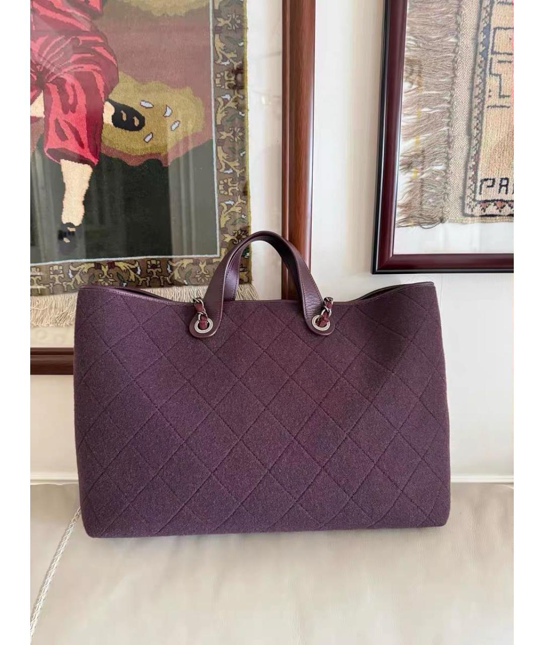 CHANEL Бордовая сумка тоут, фото 3