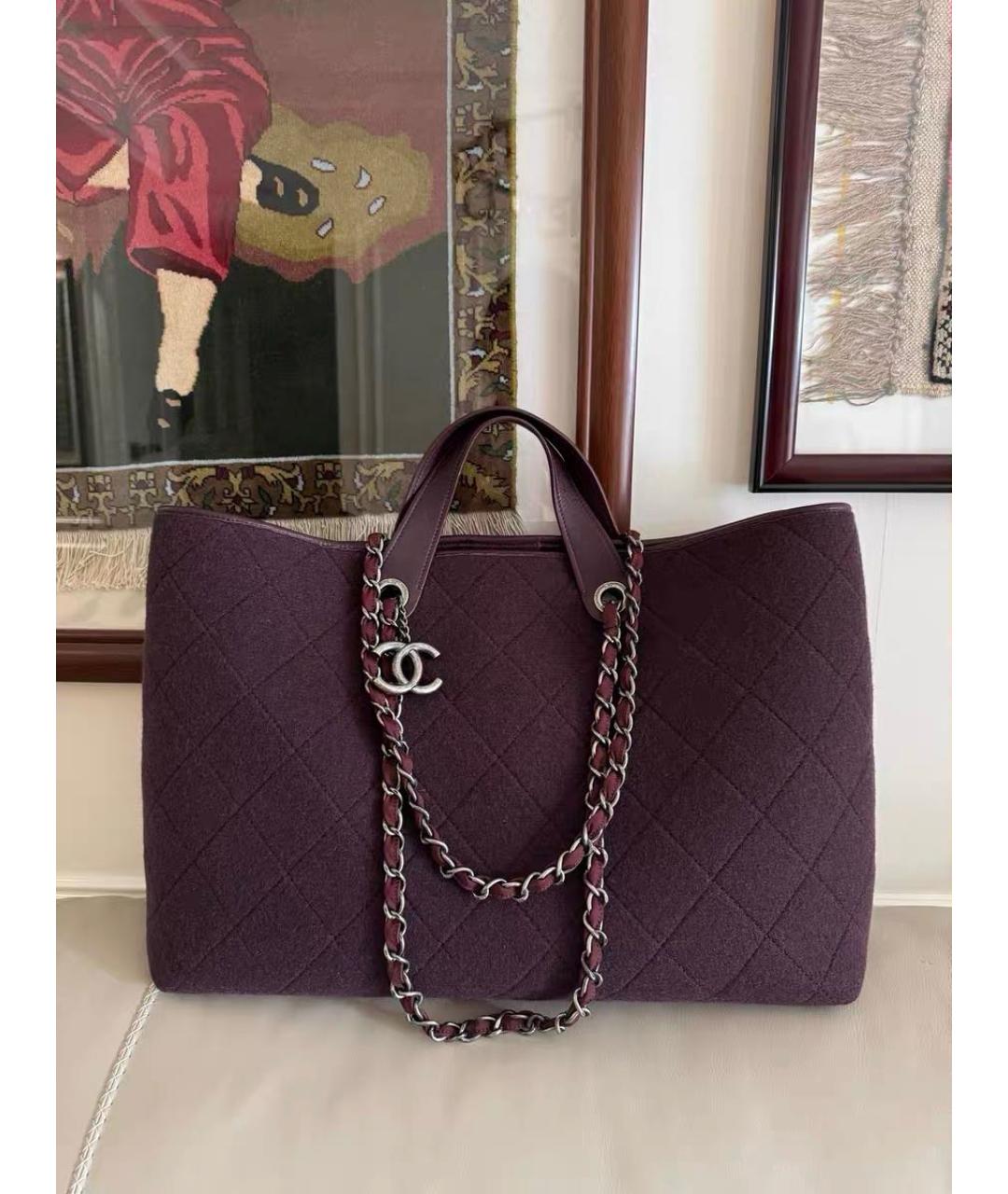 CHANEL Бордовая сумка тоут, фото 2