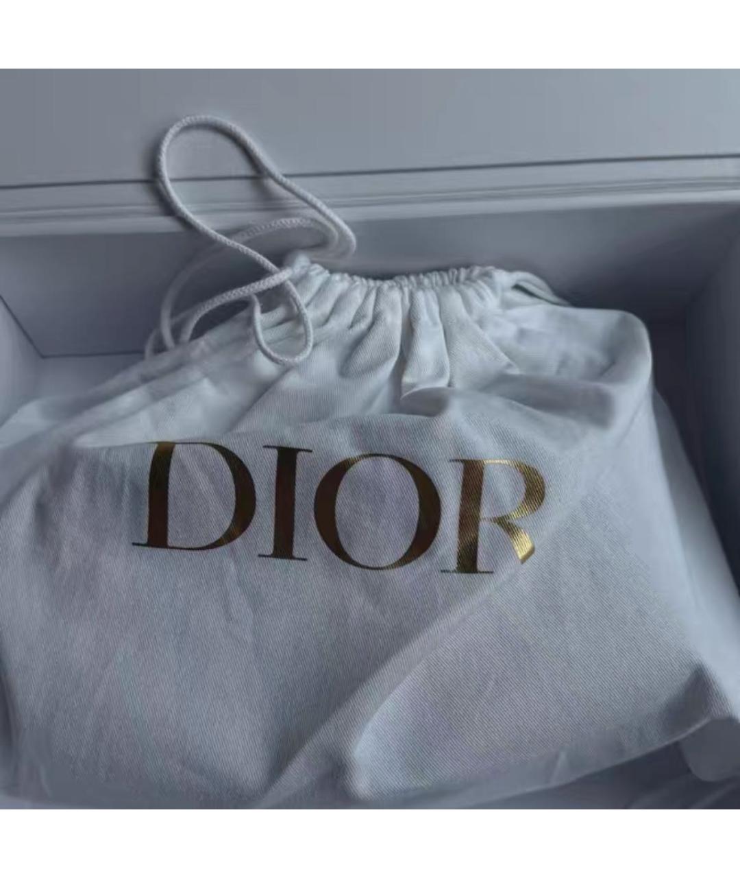 CHRISTIAN DIOR Хаки тканевая сумка через плечо, фото 6