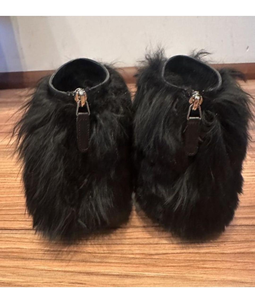 CHANEL Черные кожаные полусапоги, фото 4