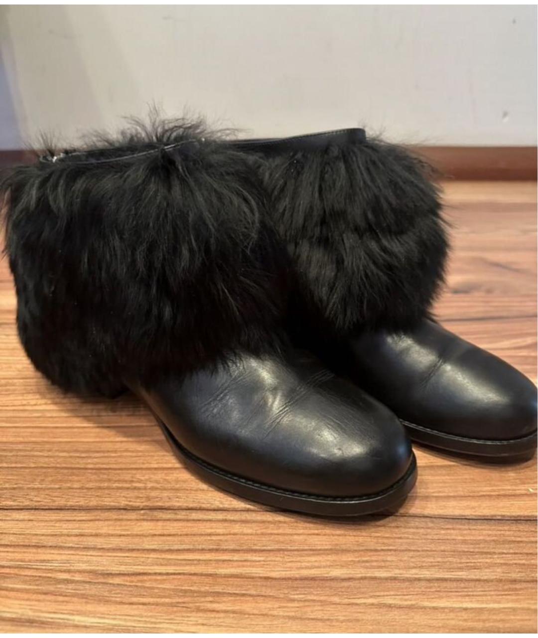 CHANEL Черные кожаные полусапоги, фото 5