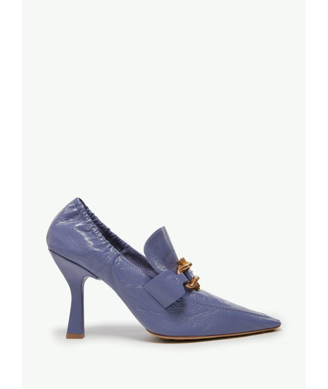 BOTTEGA VENETA Фиолетовые кожаные туфли, фото 4