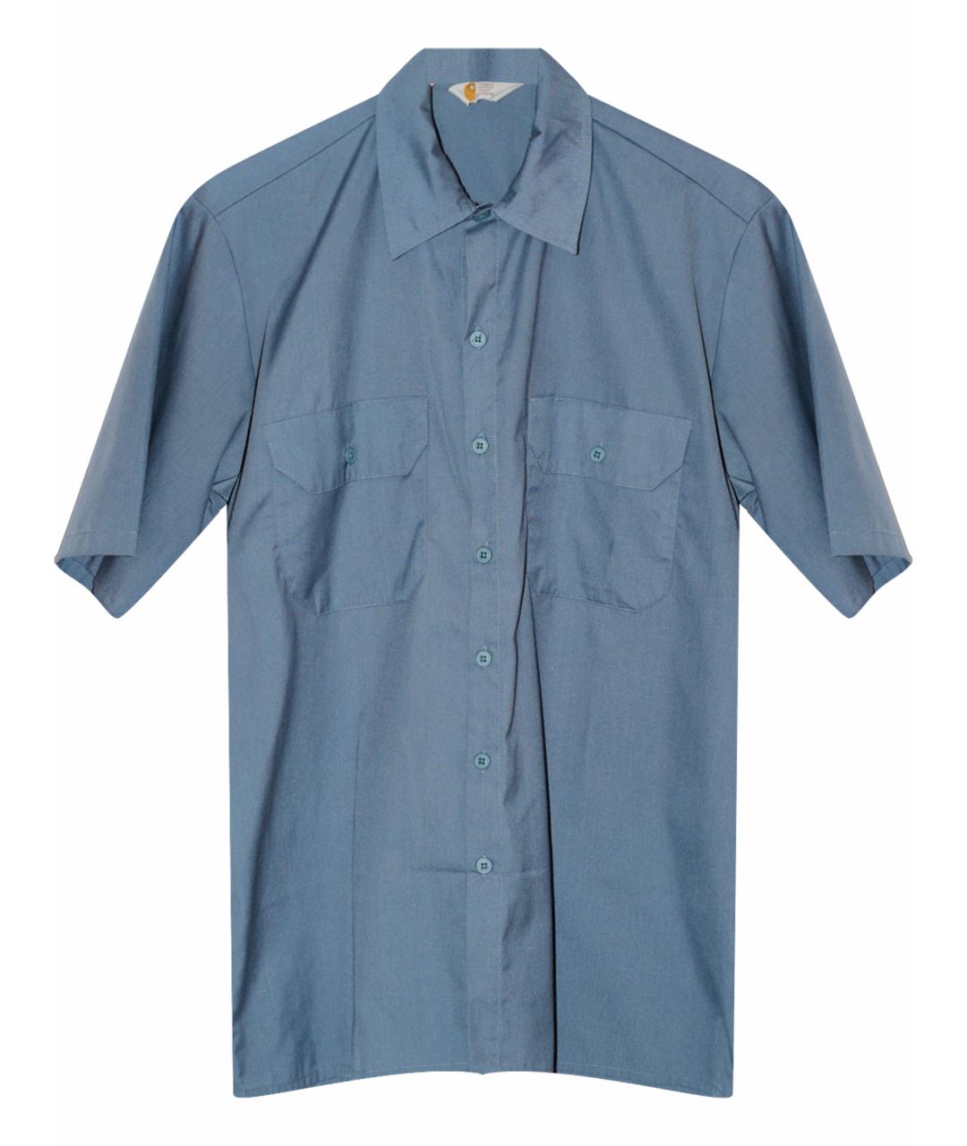 CARHARTT Голубое хлопко-полиэстеровое поло с коротким рукавом, фото 1