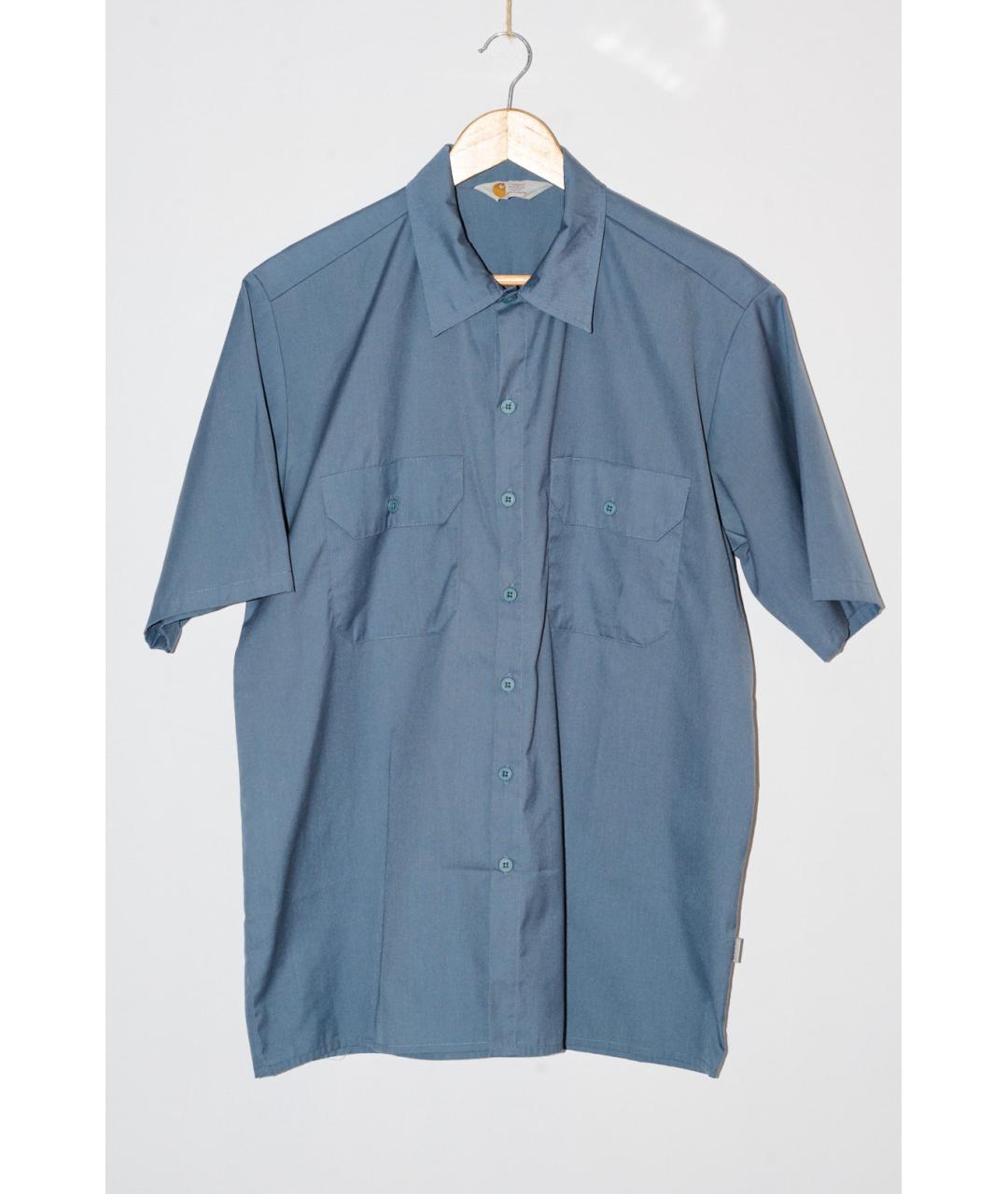CARHARTT Голубое хлопко-полиэстеровое поло с коротким рукавом, фото 6