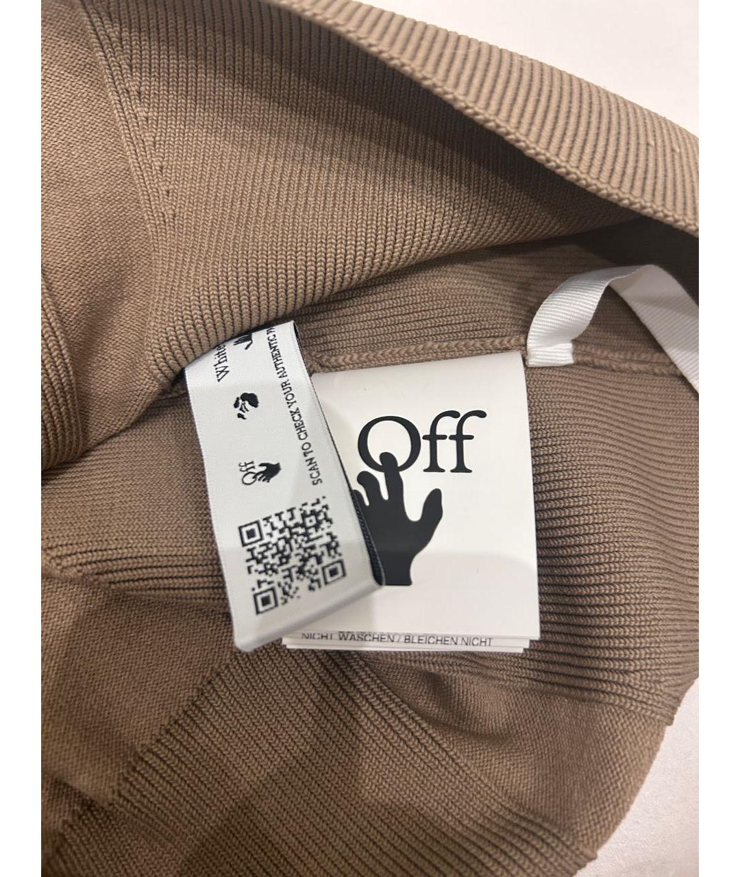 OFF-WHITE Бежевая полиэстеровая майка, фото 4