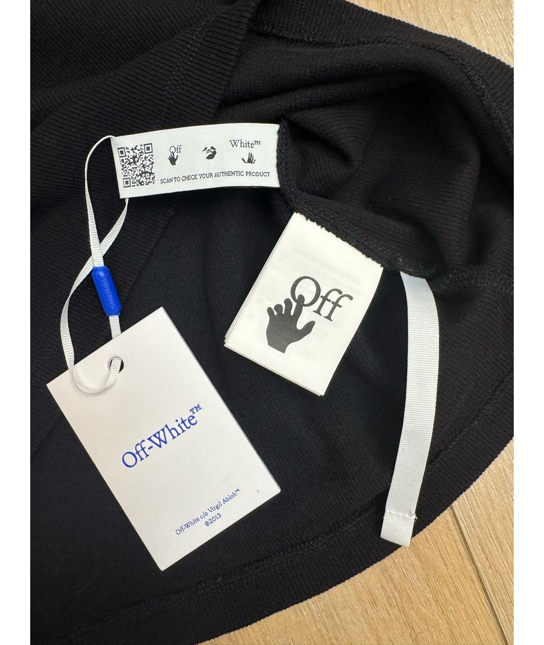 OFF-WHITE Черная хлопковая футболка, фото 6