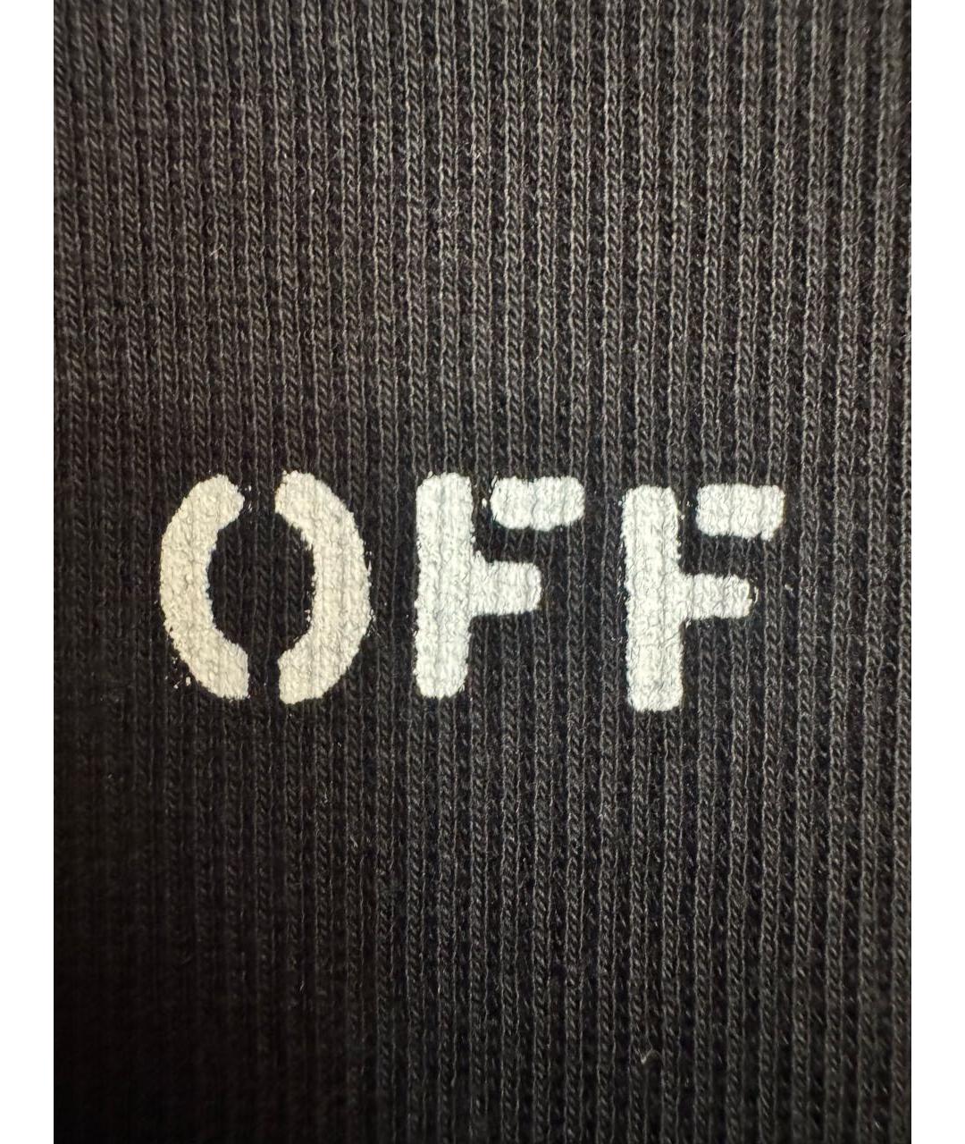 OFF-WHITE Черная хлопковая футболка, фото 5