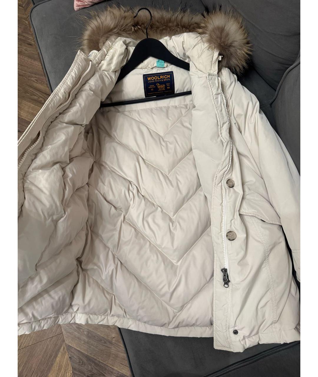 WOOLRICH Бежевая полиэстеровая парка, фото 4