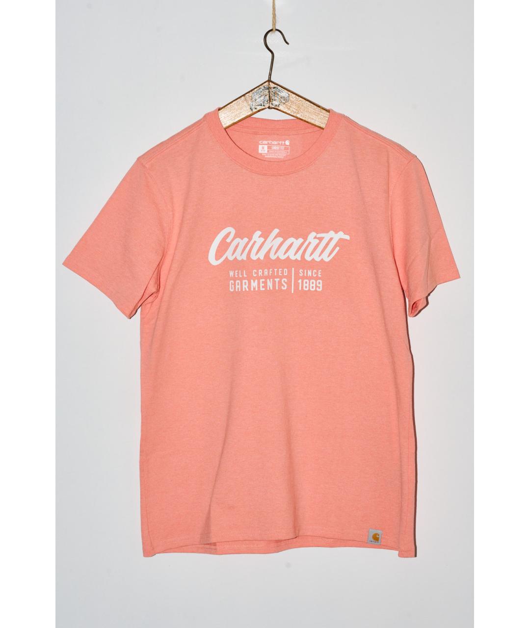 CARHARTT Коралловая хлопковая футболка, фото 7