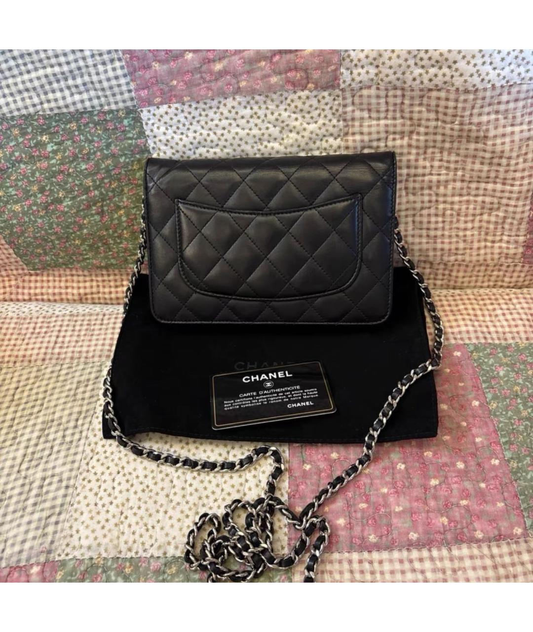 CHANEL Черная кожаная сумка через плечо, фото 3
