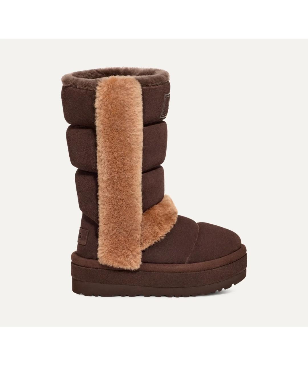 UGG AUSTRALIA Коричневые замшевые сапоги, фото 9