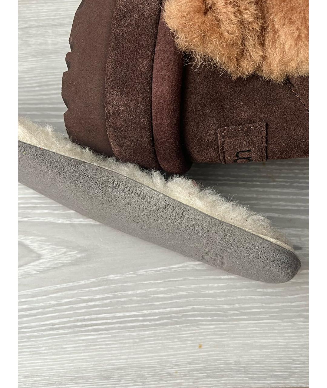 UGG AUSTRALIA Коричневые замшевые сапоги, фото 7