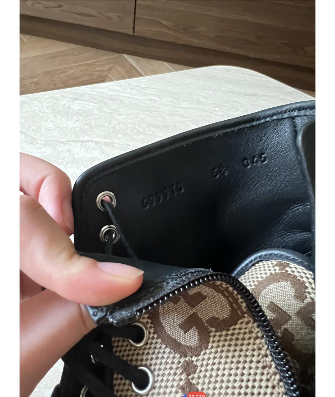 GUCCI Коричневые ботинки, фото 8