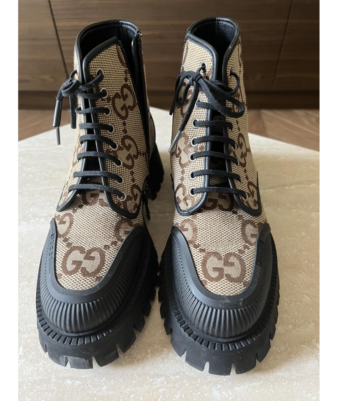 GUCCI Коричневые ботинки, фото 2