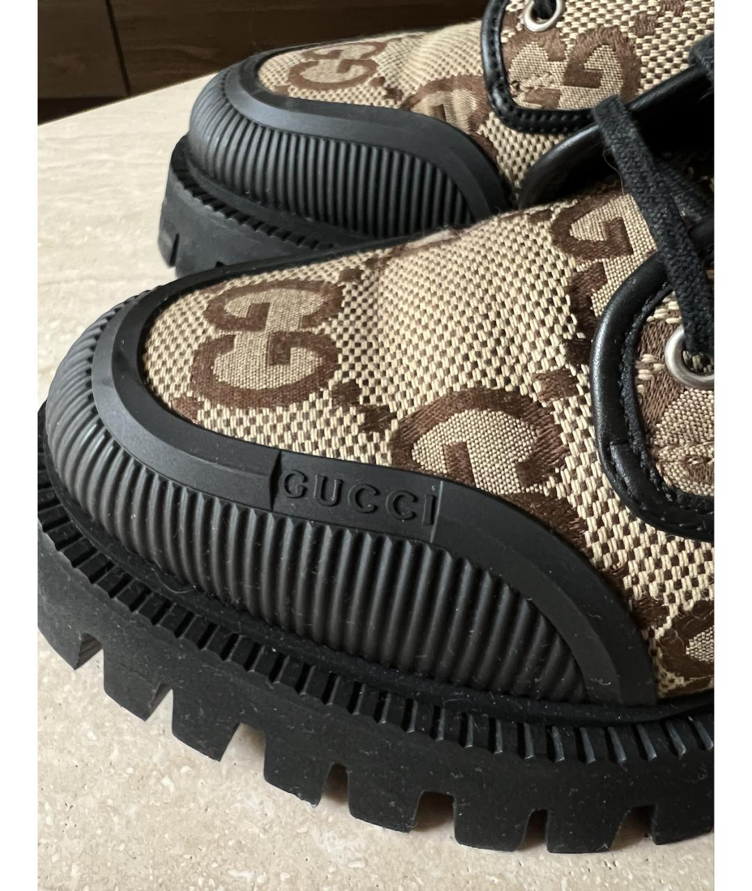 GUCCI Коричневые ботинки, фото 6