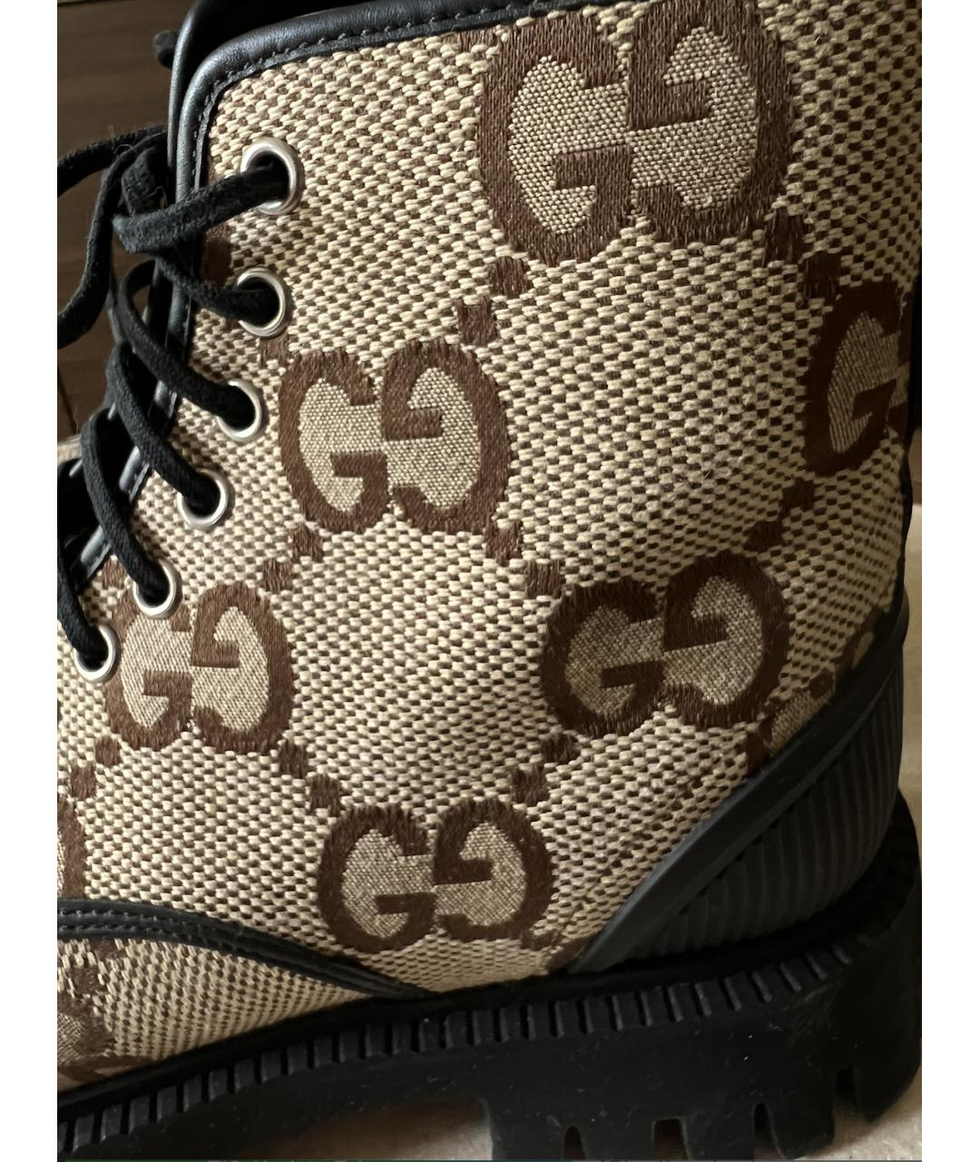 GUCCI Коричневые ботинки, фото 7