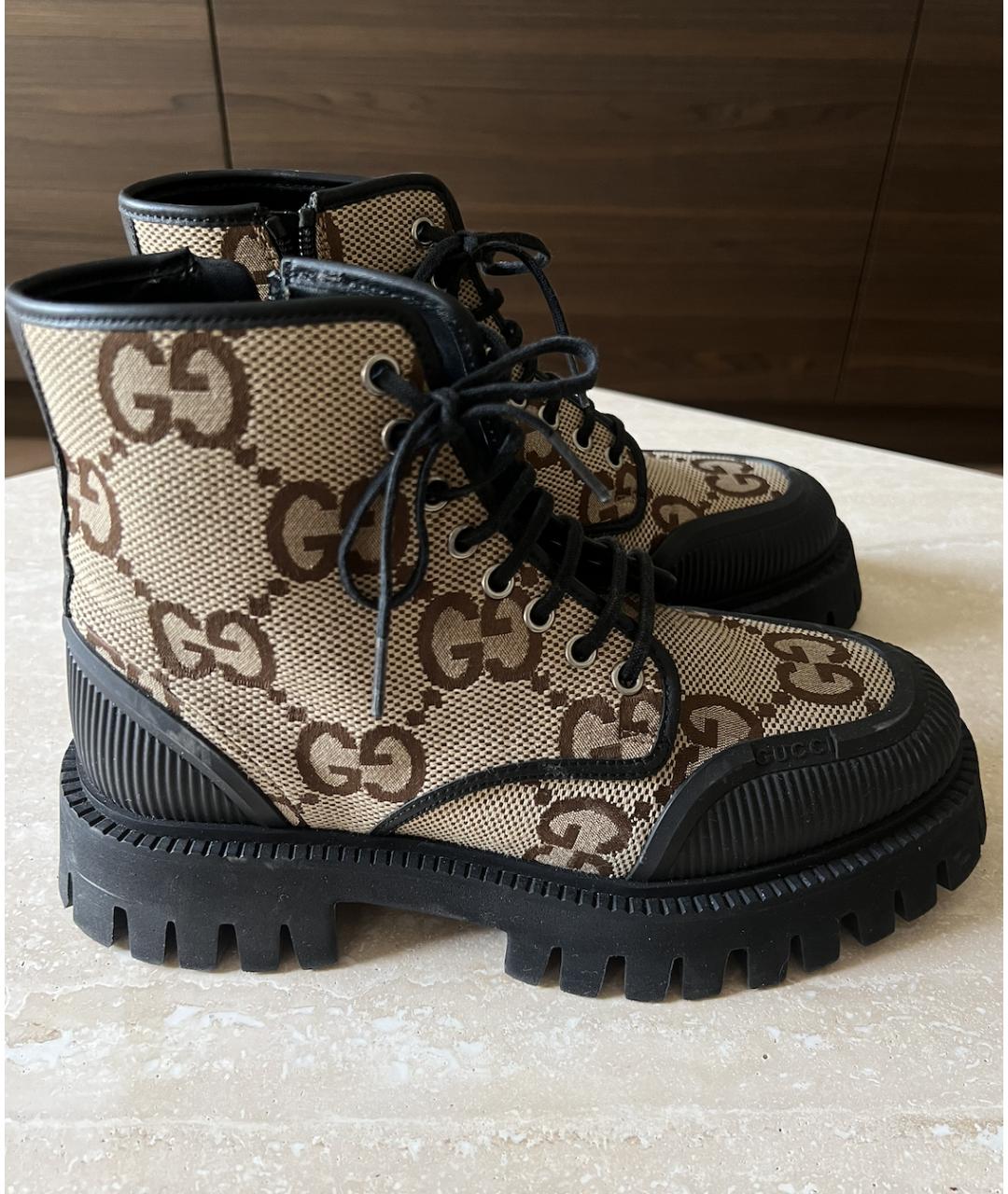 GUCCI Коричневые ботинки, фото 9