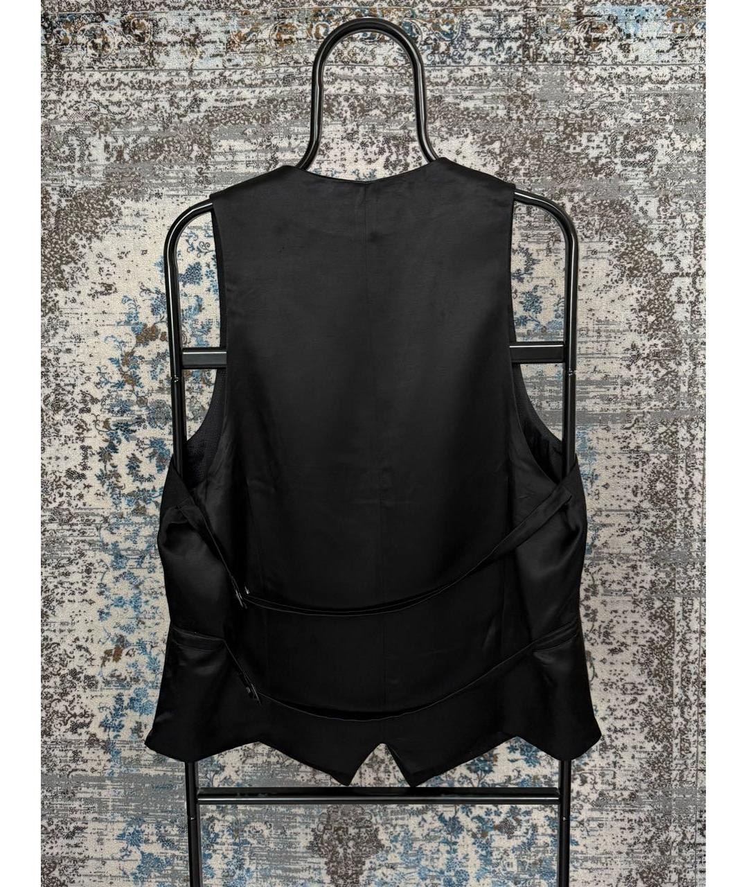 ANN DEMEULEMEESTER Черный шерстяной жилет, фото 3