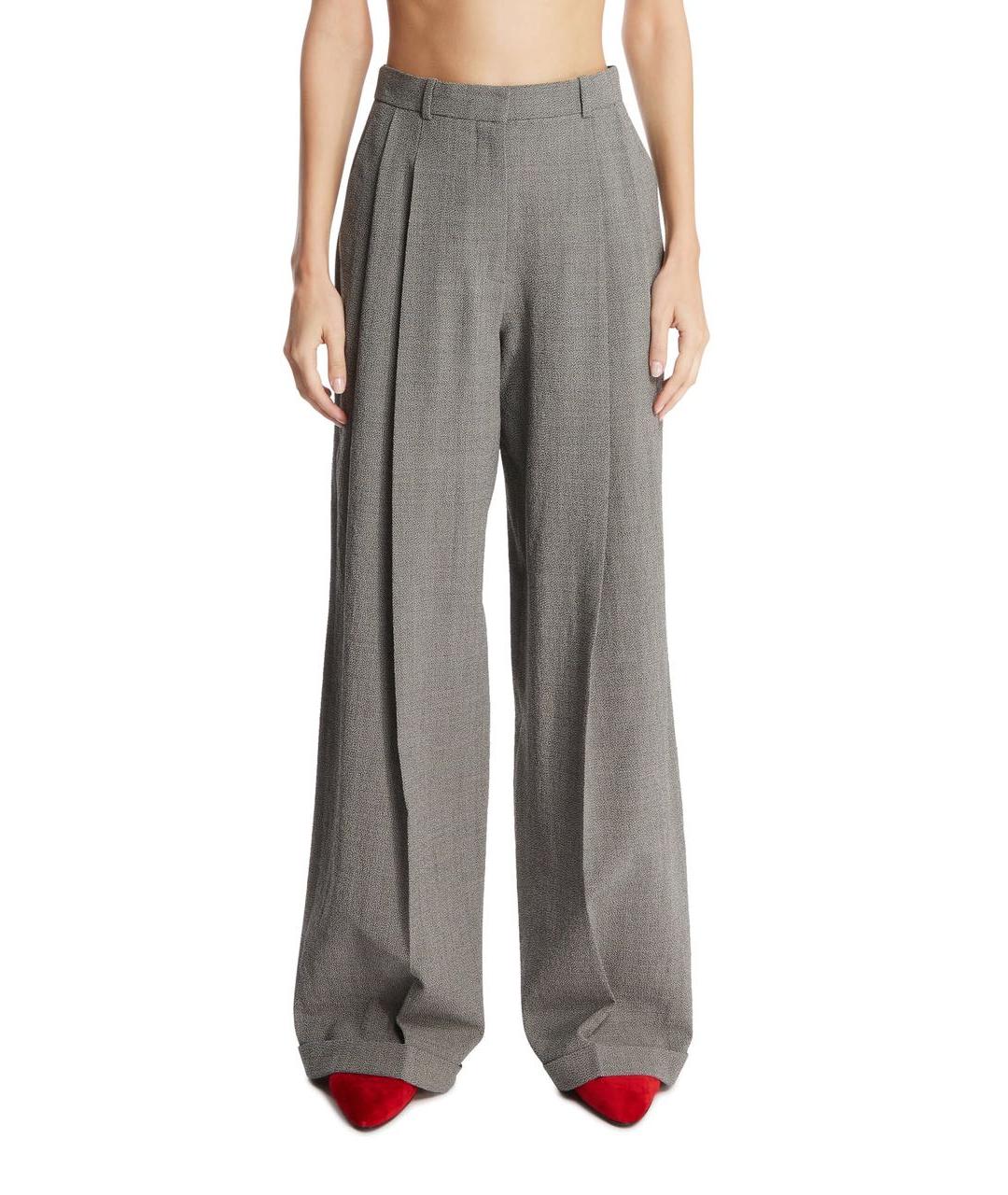 THE ROW Серые шерстяные брюки широкие, фото 3