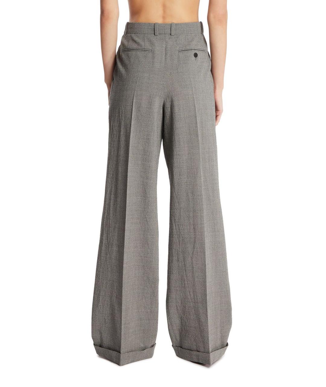 THE ROW Серые шерстяные брюки широкие, фото 6