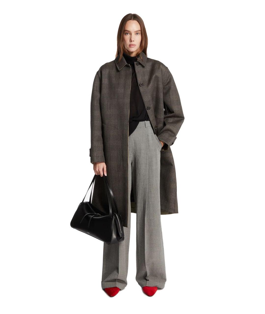 THE ROW Серые шерстяные брюки широкие, фото 2