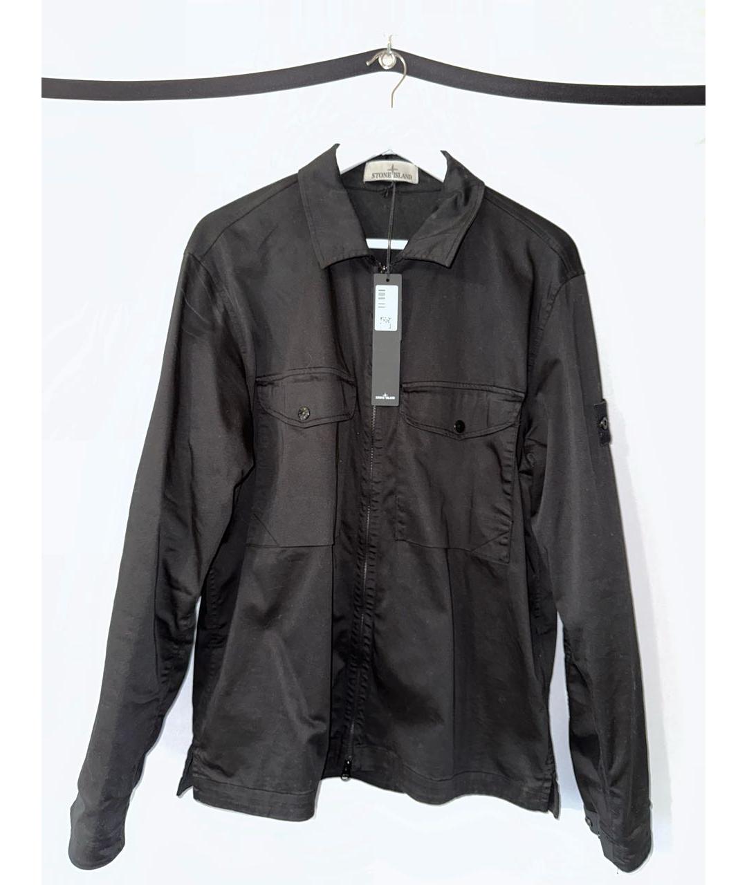 STONE ISLAND Черная хлопковая кэжуал рубашка, фото 6
