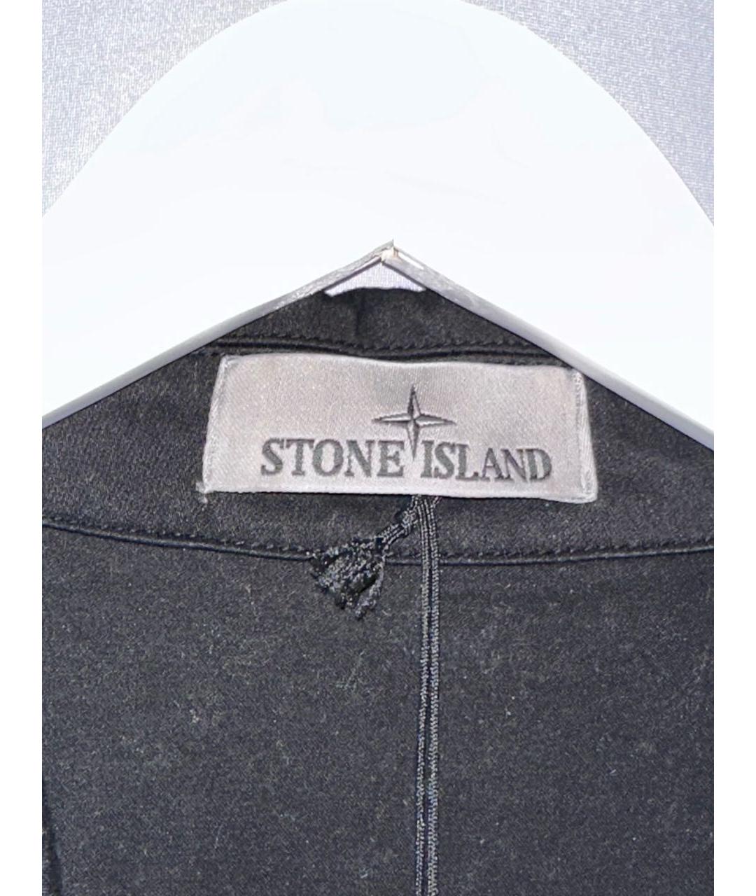 STONE ISLAND Черная хлопковая кэжуал рубашка, фото 3