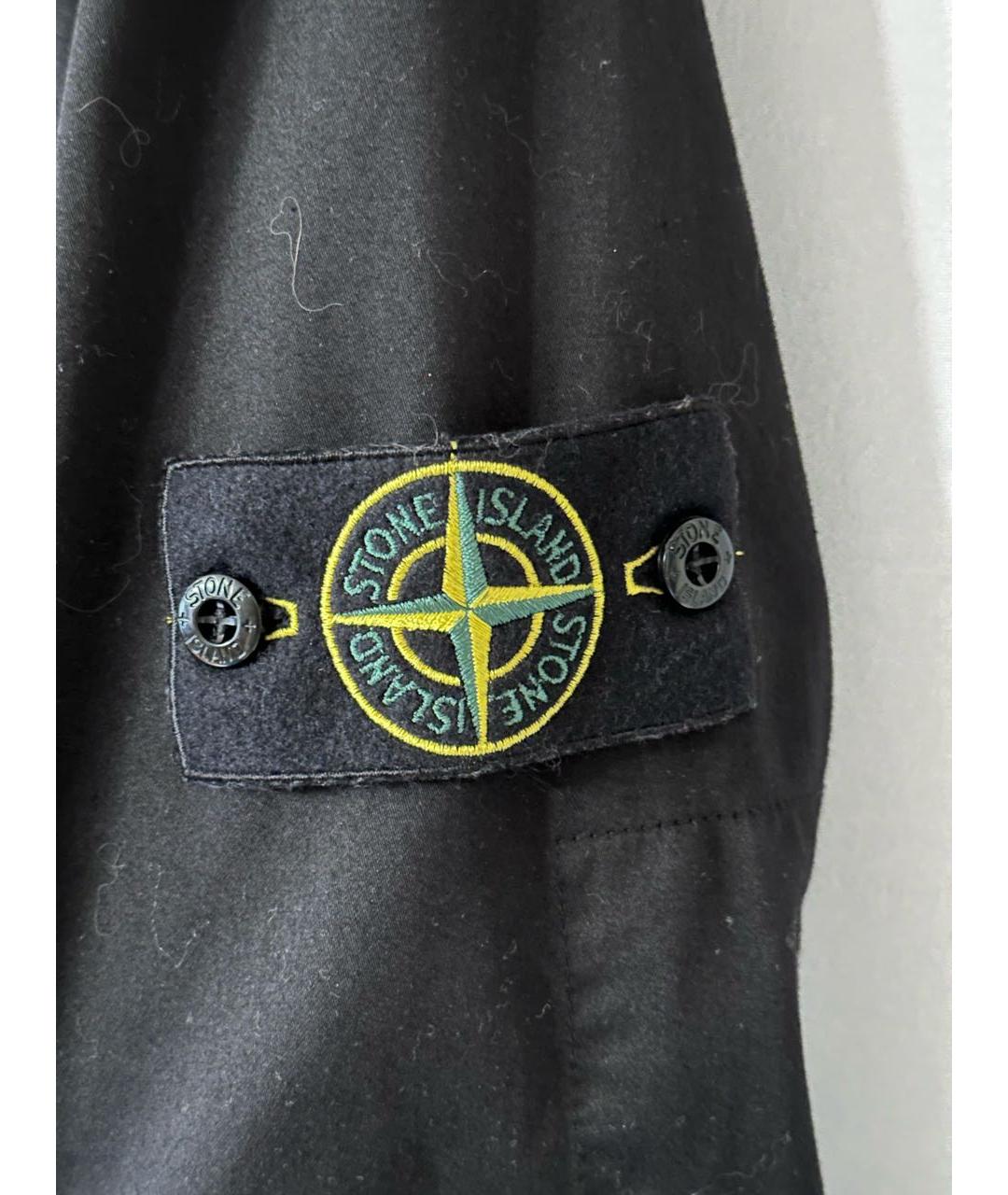 STONE ISLAND Черная хлопковая кэжуал рубашка, фото 4
