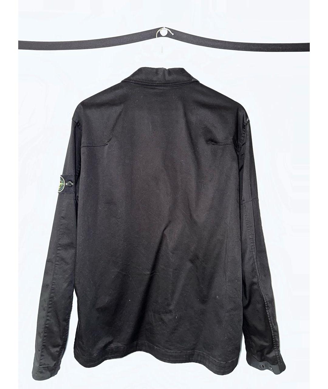 STONE ISLAND Черная хлопковая кэжуал рубашка, фото 2