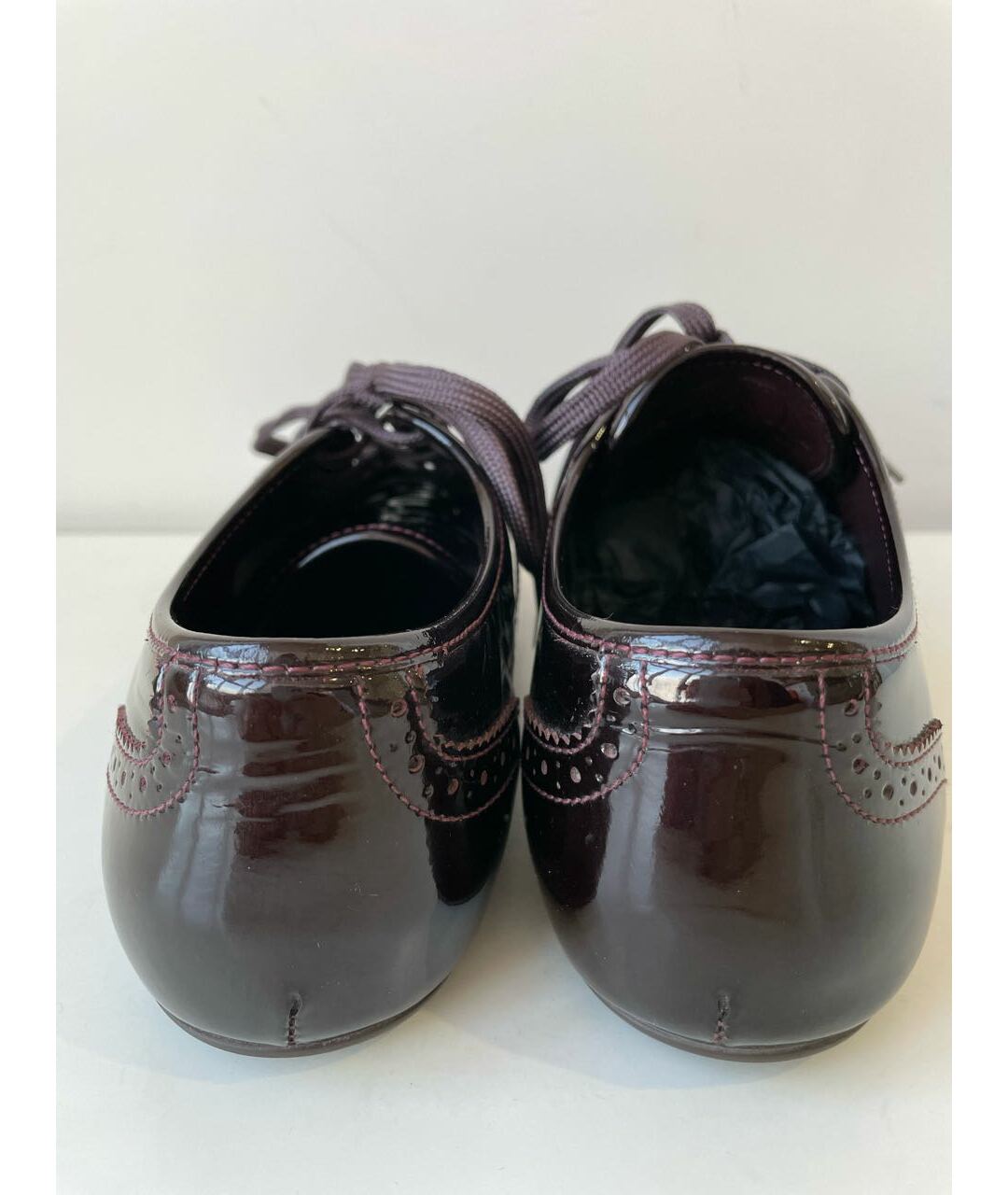 LOUIS VUITTON PRE-OWNED Коричневые кроссовки из лакированной кожи, фото 5