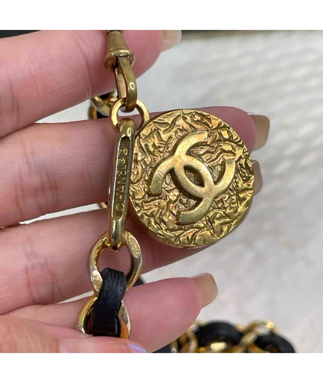 CHANEL Черный кожаный ремень, фото 6