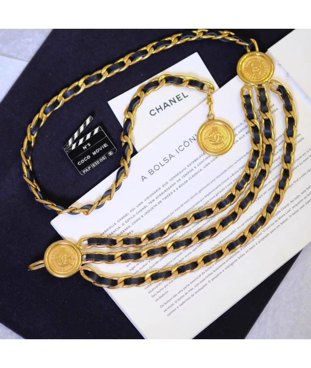 CHANEL Черный кожаный ремень, фото 3