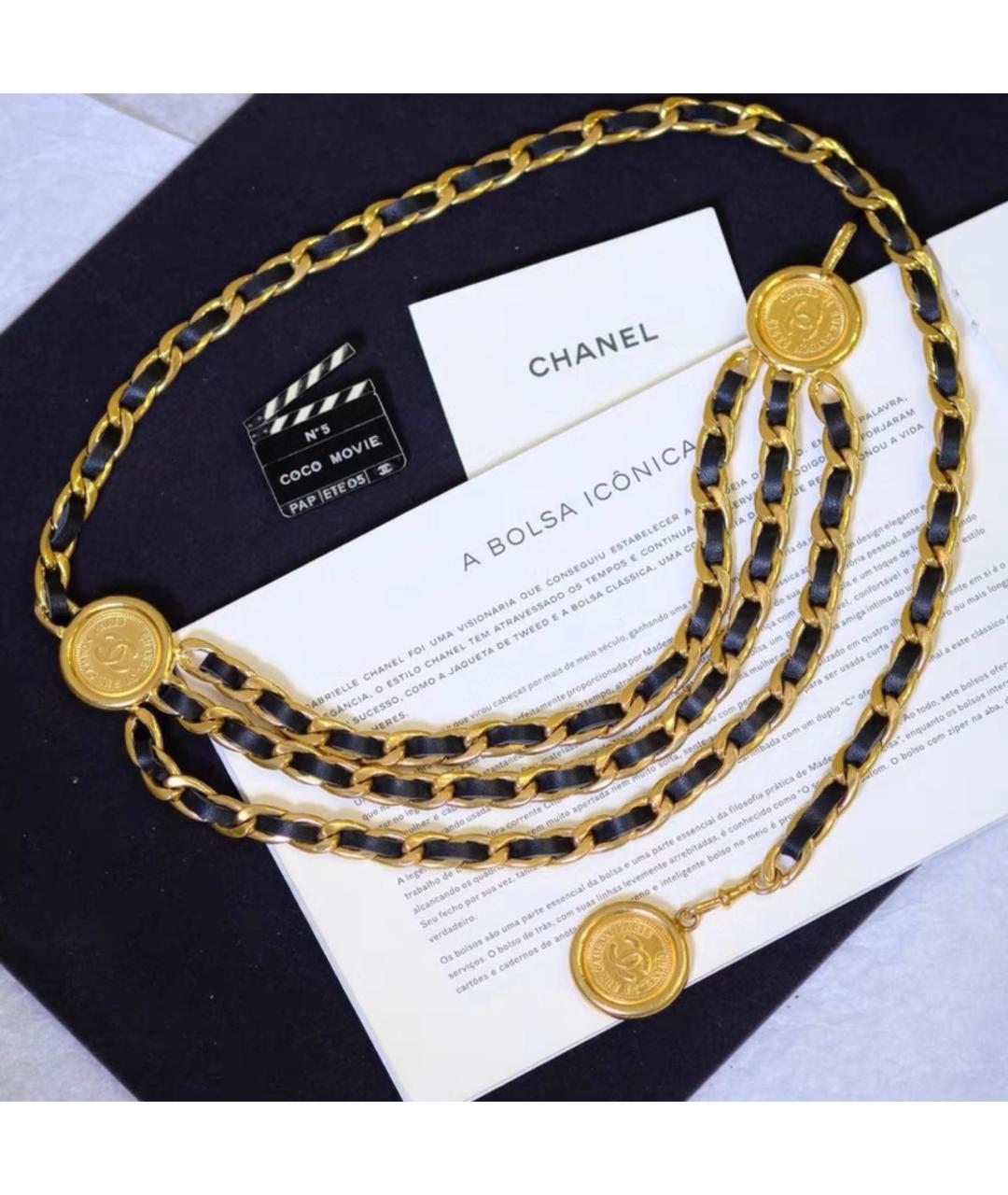 CHANEL Черный кожаный ремень, фото 7