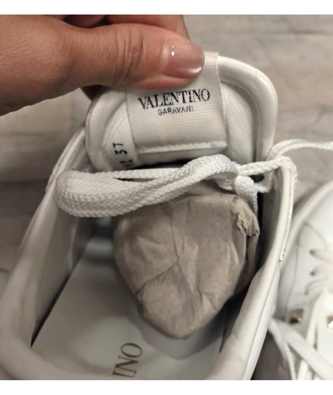 VALENTINO Белые кожаные кеды, фото 4