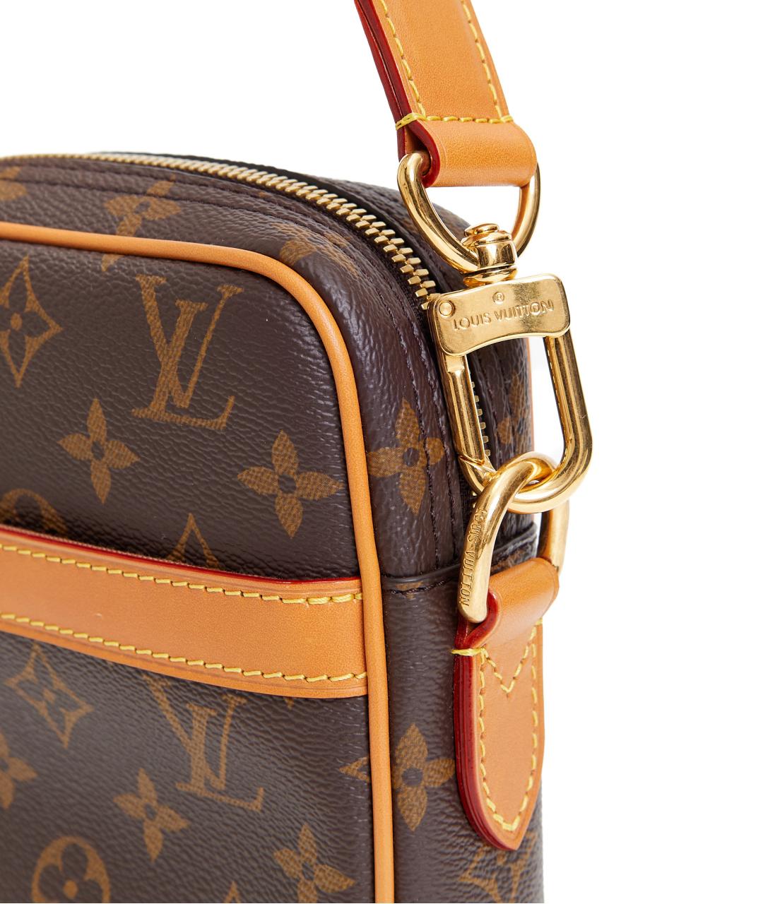 LOUIS VUITTON Коричневая кожаная сумка на плечо, фото 5