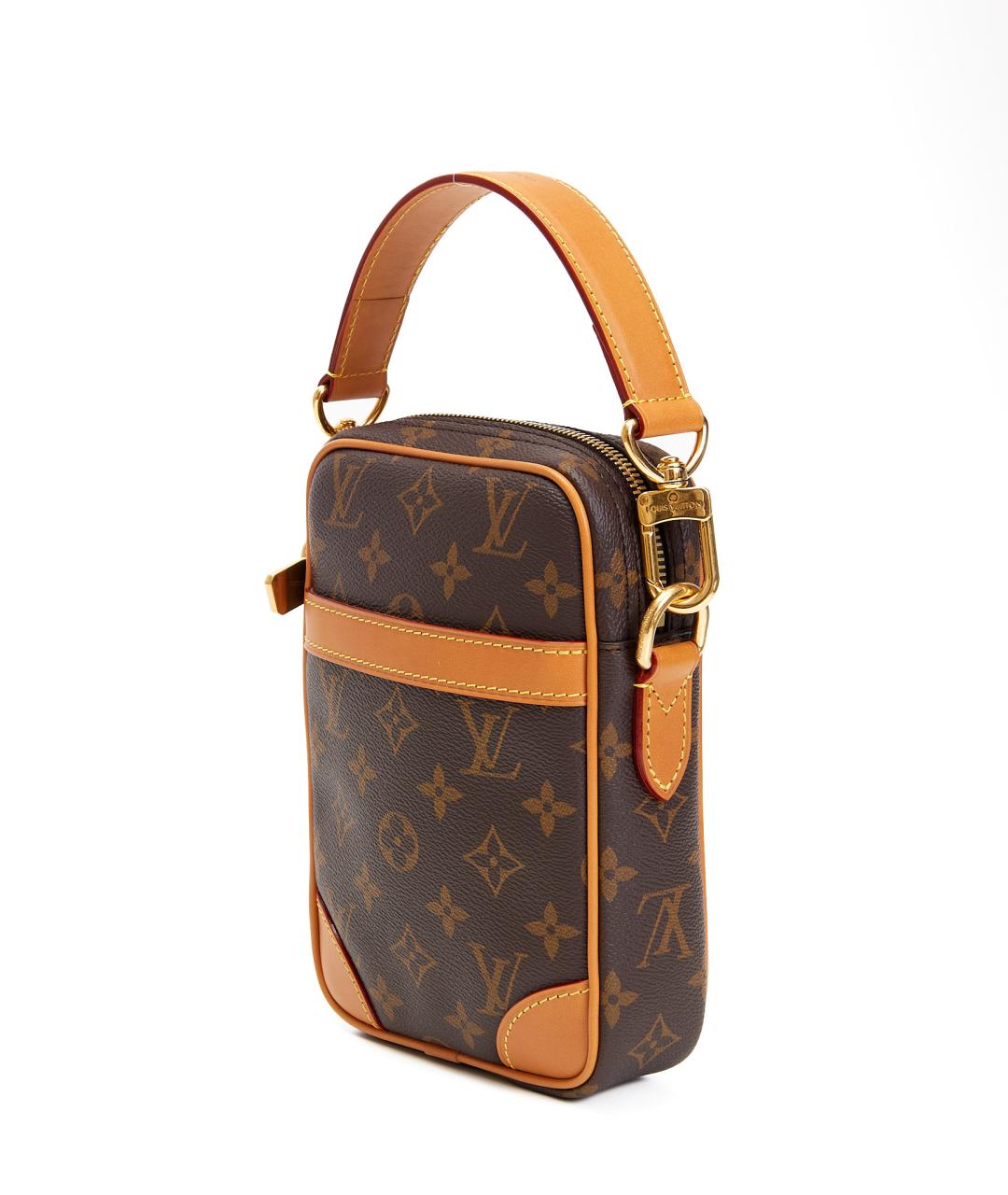 LOUIS VUITTON Коричневая кожаная сумка на плечо, фото 2