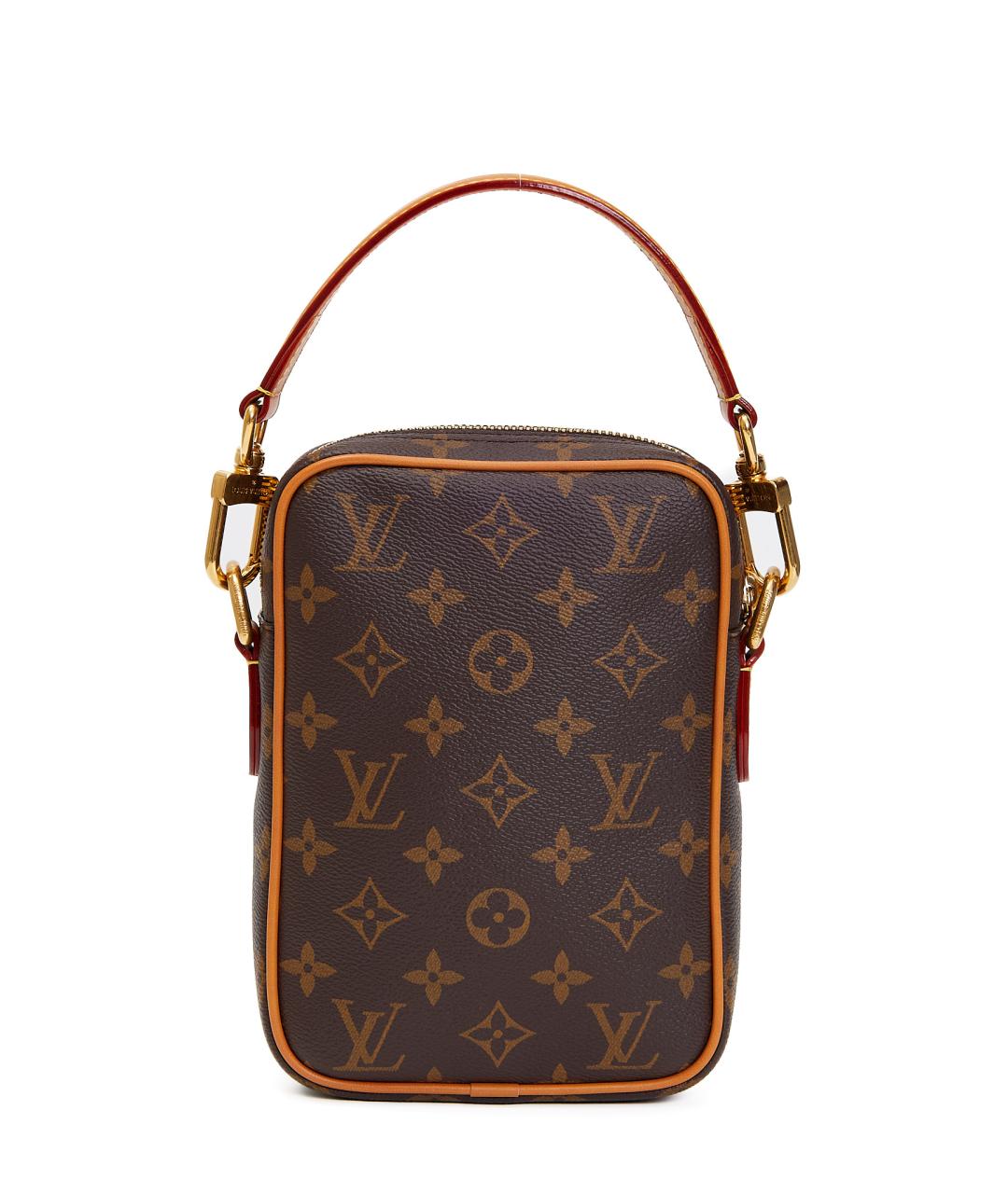 LOUIS VUITTON Коричневая кожаная сумка на плечо, фото 3