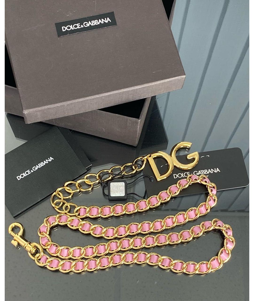 DOLCE&GABBANA Розовый ремень, фото 4