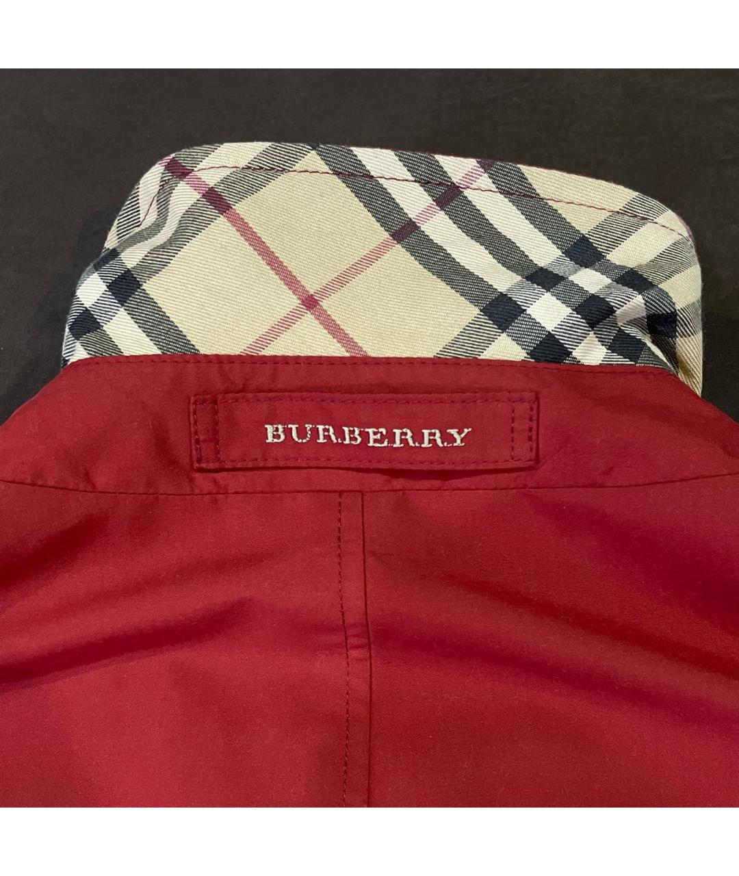 BURBERRY Красная полиэстеровая куртка, фото 3