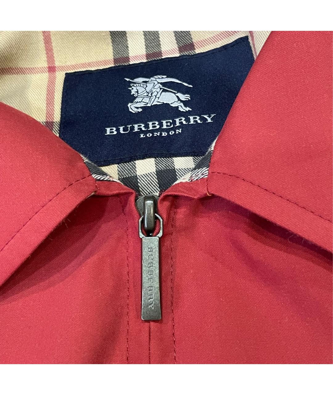 BURBERRY Красная полиэстеровая куртка, фото 4