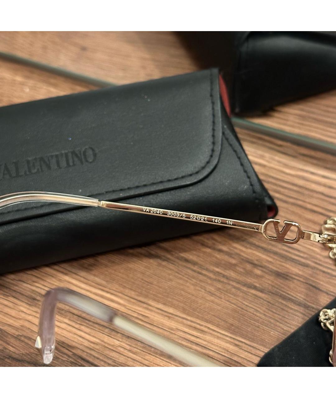 VALENTINO Золотые металлические солнцезащитные очки, фото 6