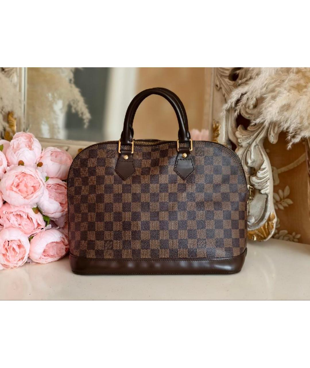 LOUIS VUITTON Коричневая сумка с короткими ручками, фото 3