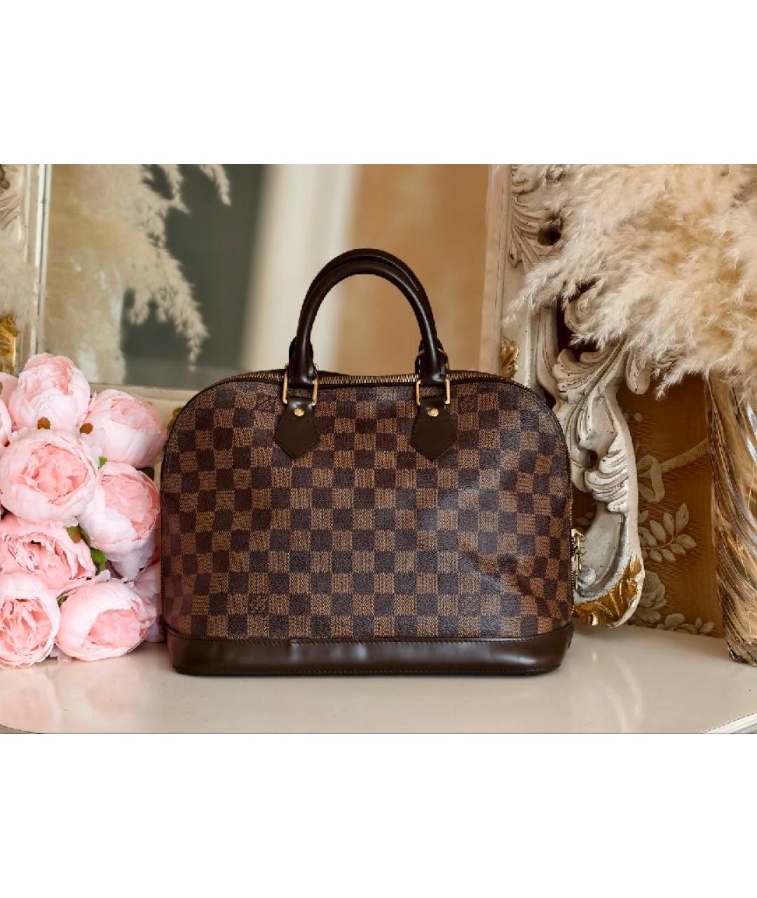 LOUIS VUITTON Коричневая сумка с короткими ручками, фото 9
