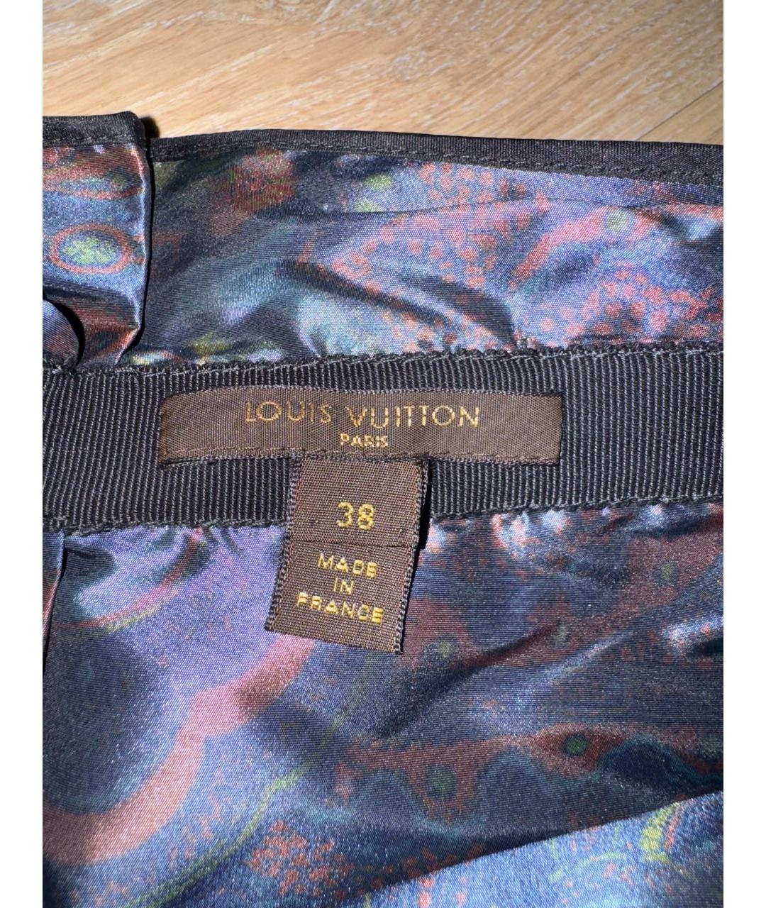 LOUIS VUITTON Мульти полиэстеровая юбка мини, фото 5