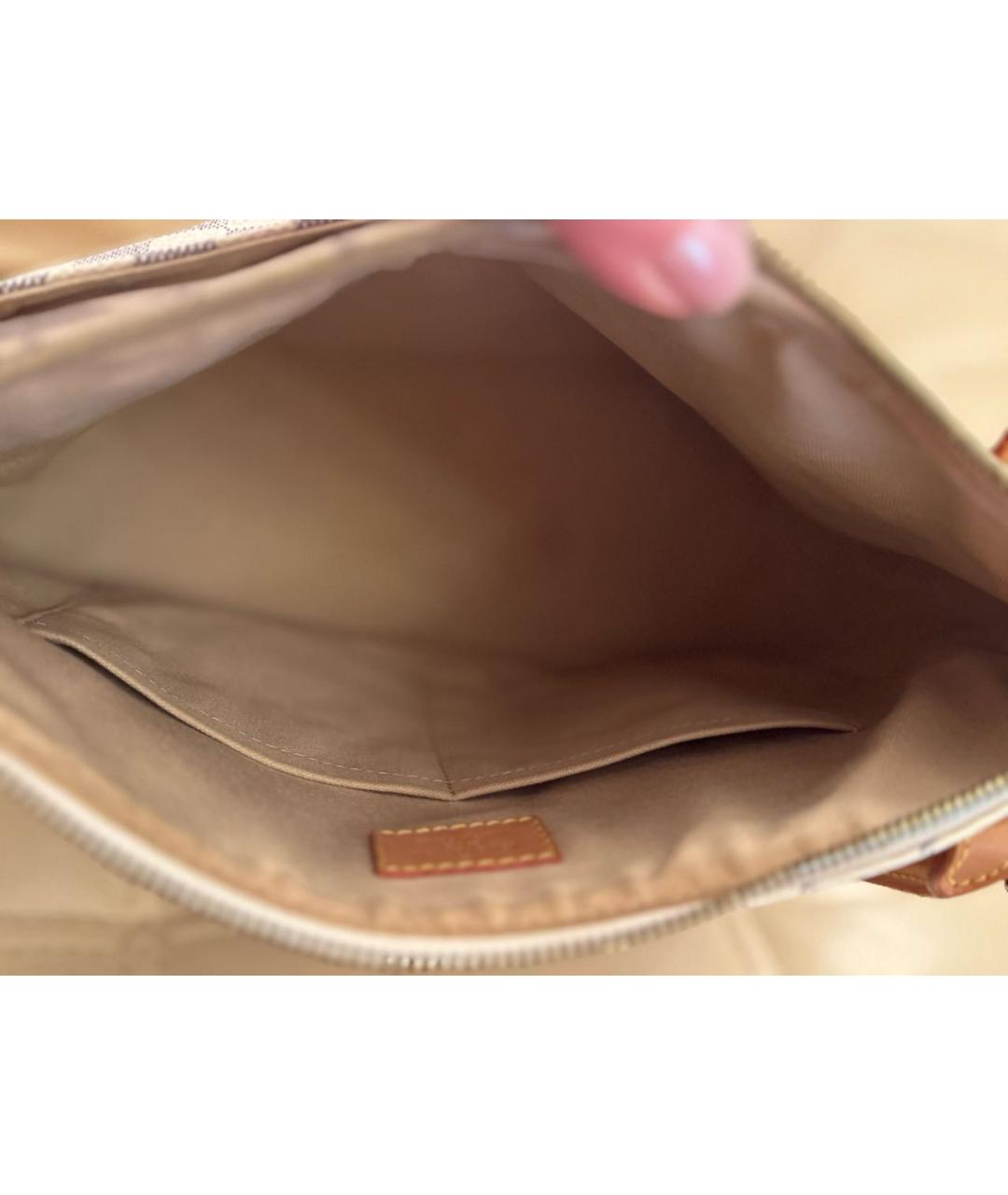 LOUIS VUITTON Белая сумка тоут из искусственной кожи, фото 4