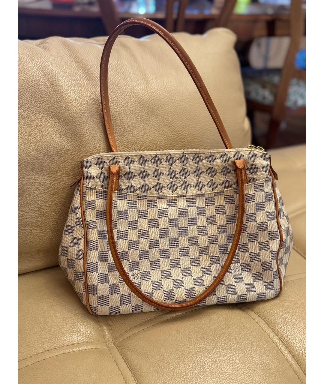 LOUIS VUITTON Белая сумка тоут из искусственной кожи, фото 5